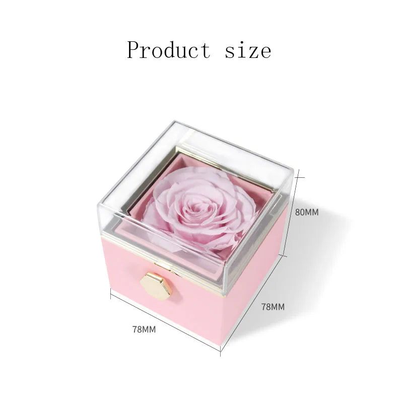 Rotatable Rose Box Necklace